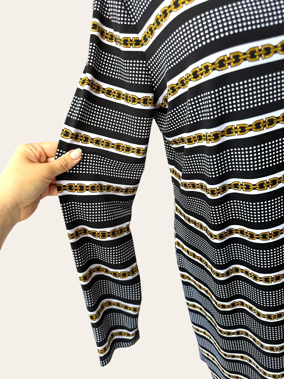 Abito Michael Kors taglia L equitazione modesto carriera artistica vestibilità ampia collo alto