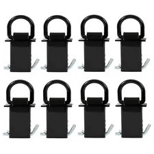 8 PCS Heavy Duty Adjustable Trailer Stake Pocket D Ring Standard 2”x4”