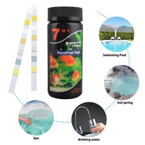 100/50 Aquarium Test Strips Fish Tank 7IN1 PH Water Test Strips Kit Freshwater· - Picture 4 of 14