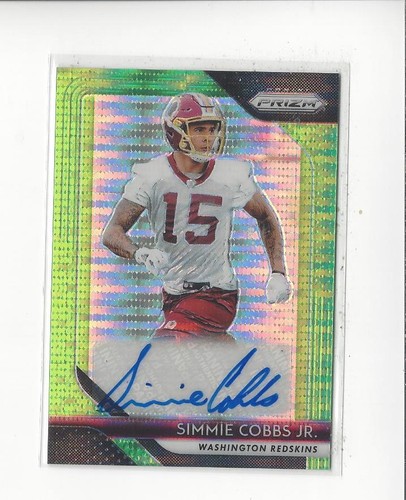 2018 Prizm Neon Green Pulsar #98 Simmie Cobbs Jr. Rookie AUTOGRAPH Redskins - 第 1/1 張圖片