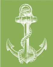 Magnolia Design Co Adhesive Reusable Silkscreen Stencil ⚓️ Anchor & Rope ⚓️