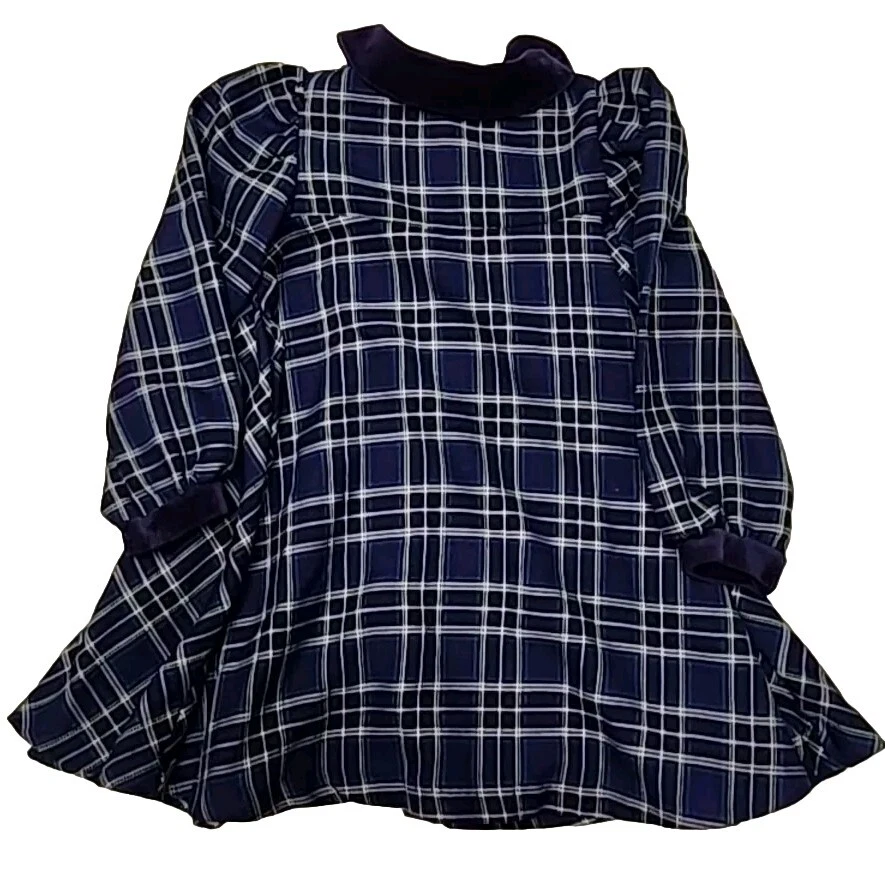 Chaqueta de vestir a cuadros con botones delanteros Good Lad vintage para niñas talla 6 púrpura multicolor Foto 3 de 4