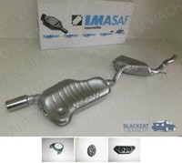 Imasaf Auspuff Endtopf Ab Kat für Fiat Coupe 2.0 20V Turbo (FA/175) + Anbauteile
