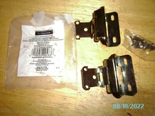 Style Selections 2-Pack 2 1/4" x 1 1/2" Aged Brass Self Closing Cabinet Hinge