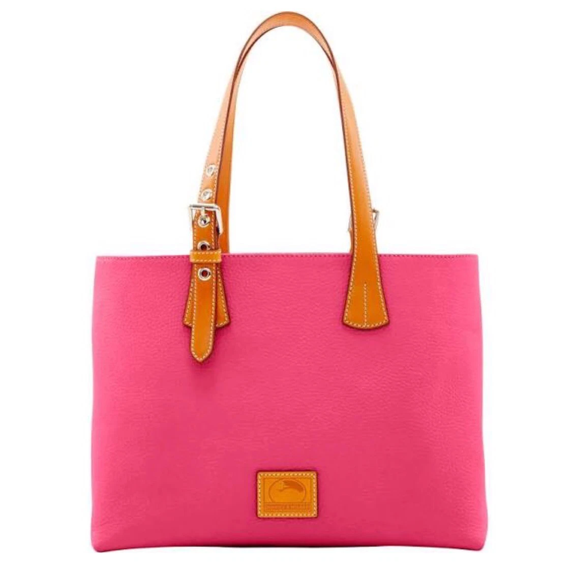 Dooney Bourke Patterson Leather Hanna Color Hot Pink Genuine Leather Large