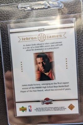 2003 UPPER DECK #14 LEBRON JAMES ROOKIE CARD RC CAVALIERS LAKERS