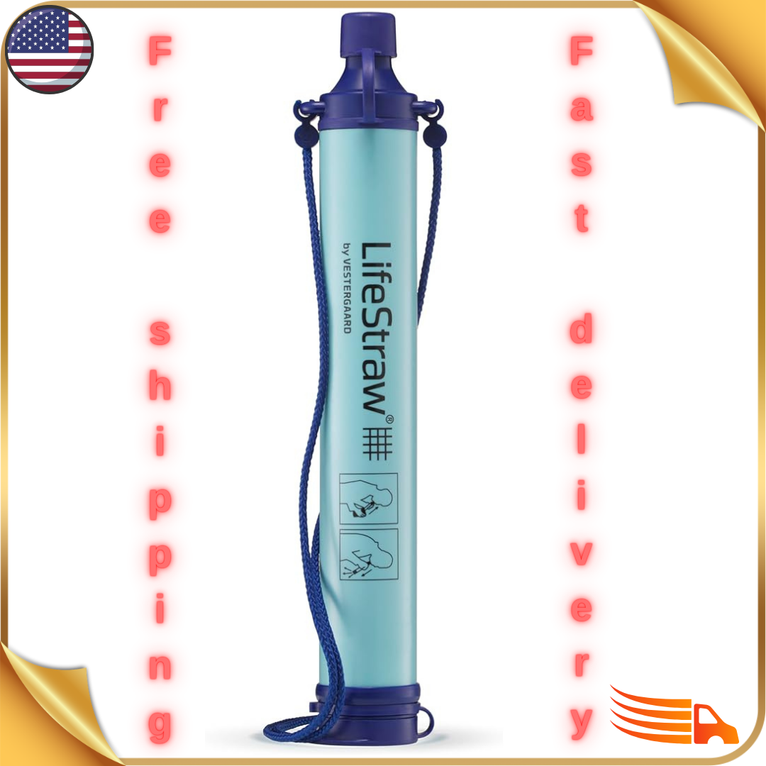 LifeStraw Personal Water Filter for Hiking Camping Travel Emergency Vestergaard✅