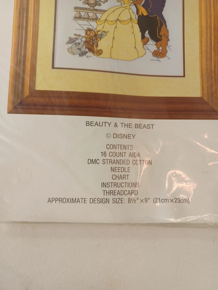 The Disney Catalog Beauty And The Beast Cross Stitch Pattern Book Kit 9"x8 1/2" - Image 3 of 4