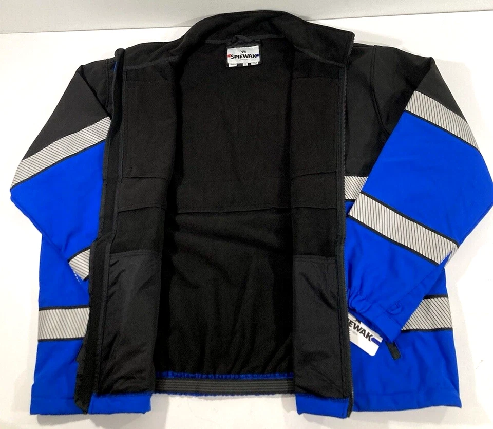 5XL LONG SPIEWAK S319STL SOFTSHELL JACKET WATERPROOF BLACK / ROYAL BLUE - Image 2 of 3