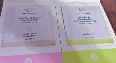 Drunk Elephant TLC Sukari Babyfacial  Virgin Marula Luxury Facial Oil Sample Set