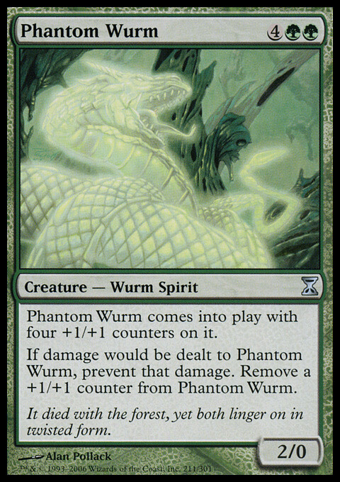 Magic the Gathering MTG Phantom Wurm (211) Time Spiral   LP