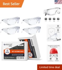 OTG Safety Goggles 12-Pack - Scratch Resistance & Clear Protection for Glasses