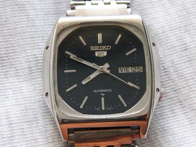 Seiko 5 Automatic 7009-5420 Blue Dial Rare Japan vintage Men's Watch 1980's