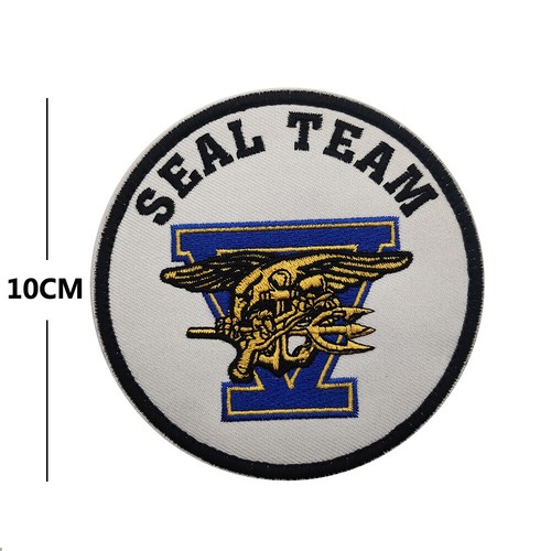 Embroidered USAF Navy Seal Team Military Emblem Hook Loop Patch Fastener Badge - Picture 7 of 10