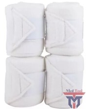 HORSE FLEECE BANDAGES / POLO WRAPS / STABLE WRAPS EQUESTRIAN LEG WRAPS SET OF 4