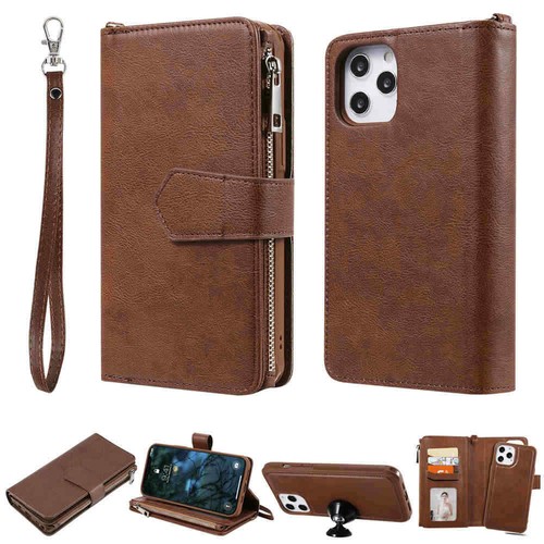 For iPhone 12 11 Pro Max SE 8 7 6s Magnetic Detachable Wallet Leather Case Cover - Picture 9 of 55