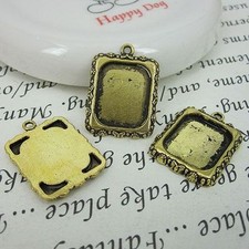 10pcs 20 17mm Dark Gold-tone Picture Frame Charm G0475