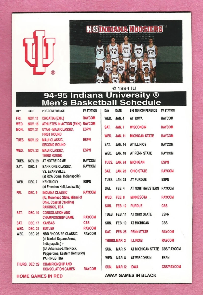 Indiana hoosiers 2024 basketball schedule