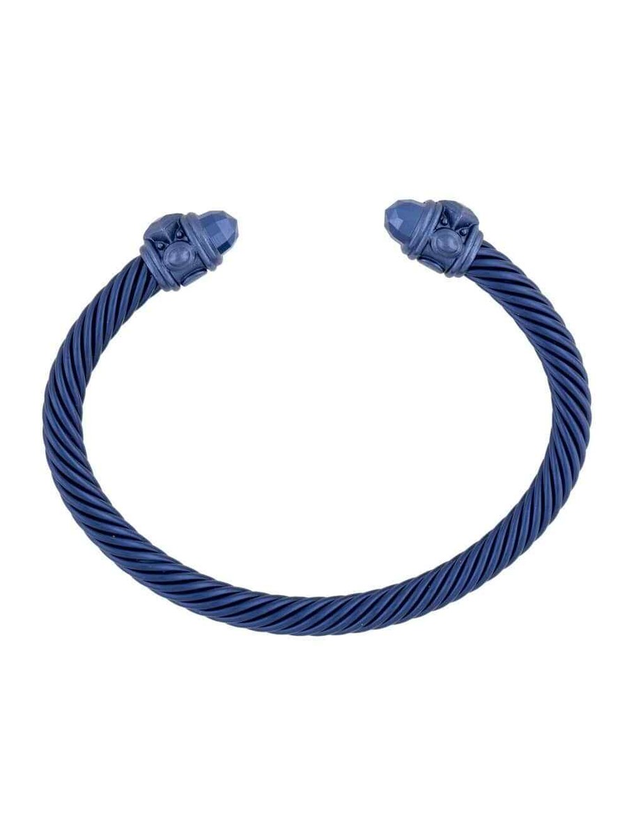 DAVID YURMAN Blue Aluminium Renaissance Classic Cable Bracelet Metal