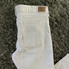 WOMEN Levi's Signature JEANS Pants White Skinny Crop Destroyed SIZE 14 EUC 5550 — photo 5