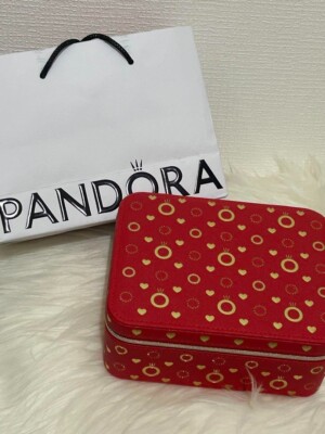 PANDORA 2025 Valentine's Day LTD Jewelry Box with Mirror Accessory Pouch  red