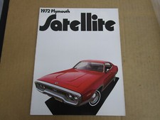 1972 Plymouth Satellite Road Runner Sales Brochure 22pg Original Car Literature 1972 Plymouth Satellite Road Runner Sales Brochure 22pg Original Car Literature