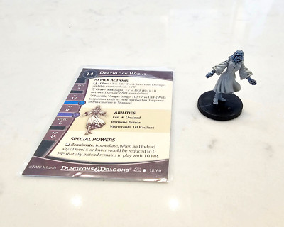 Deathlock Wight w/ Card #18 Demonweb Dungeons & Dragons Miniature | eBay