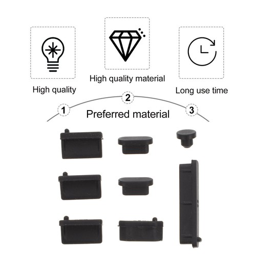 3 Sets Silicone Usb Port Cover Laptop Charger Port - 第 5/12 張圖片