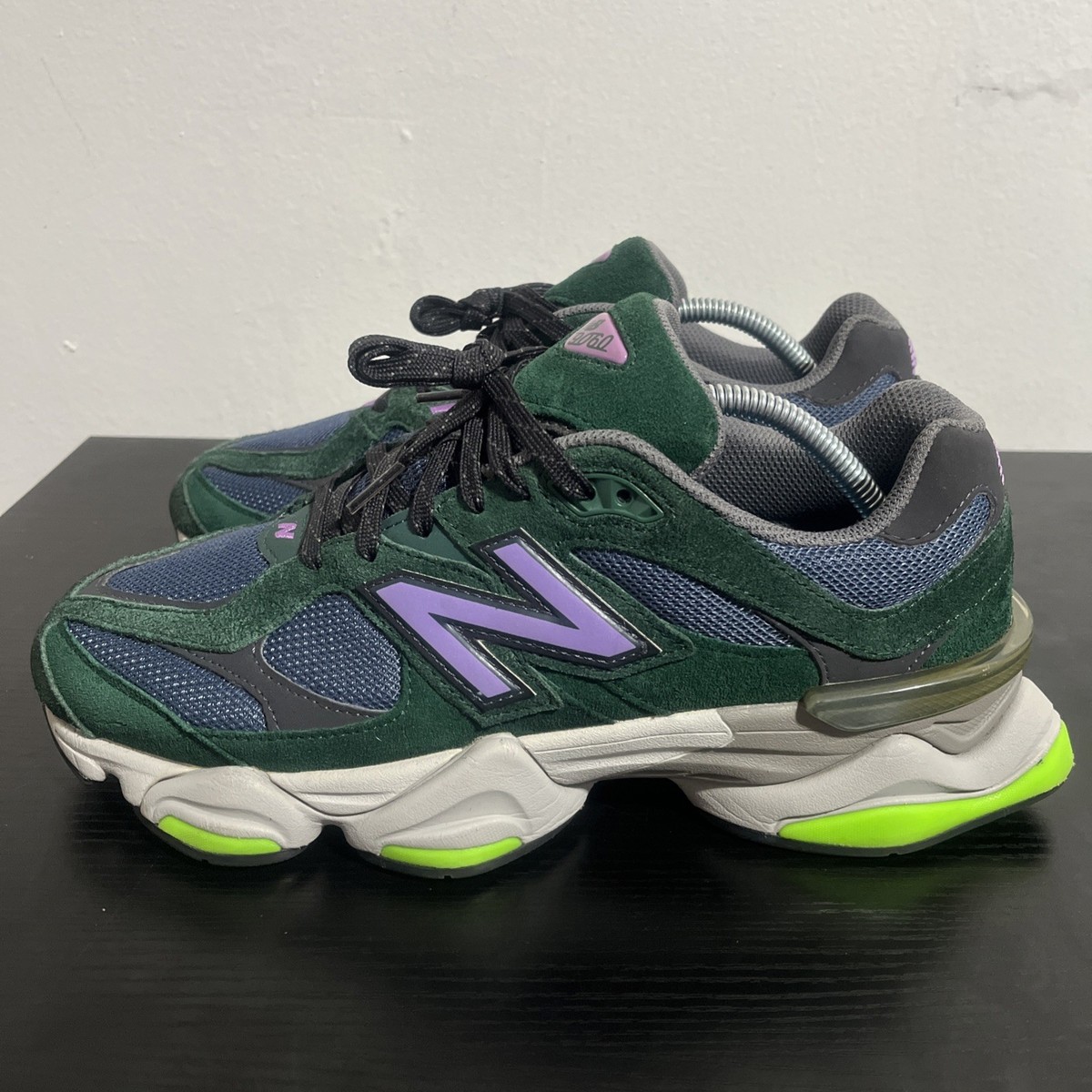 New Balance 9060 Green Purple Grey Neon Mens 9.5 Sneakers