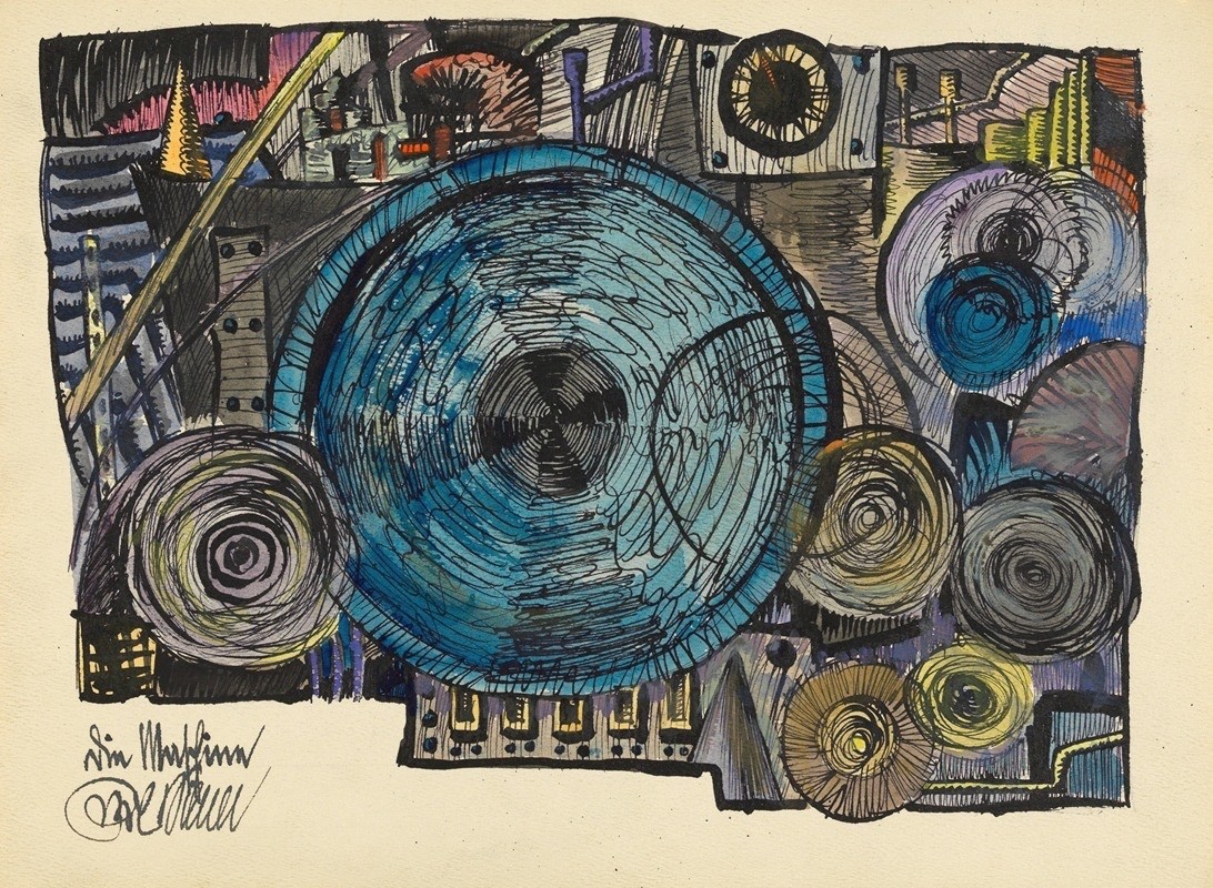 The Machine : 1923 : Karl Wiener : Archival Art Print