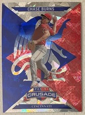 2025 Panini Crusade Blue Cracked Ice Chase Burns Cincinnati Reds