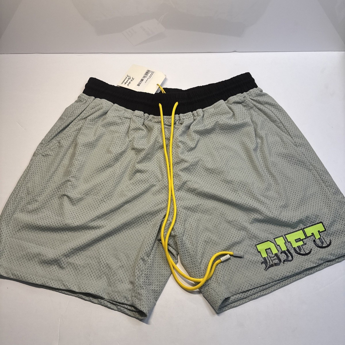 Diet Starts Monday Shorts Men's L Gray Mesh Drawstring Waist Activewear CEB1097
