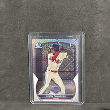 Justin Crawford 2023 Bowman Chrome 1st Mojo Refractor Rookie Phillies RC