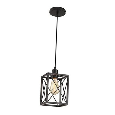 Black Pendant Lighting Modern Pendant Light, Adjustable 1 PACK Square Pendant