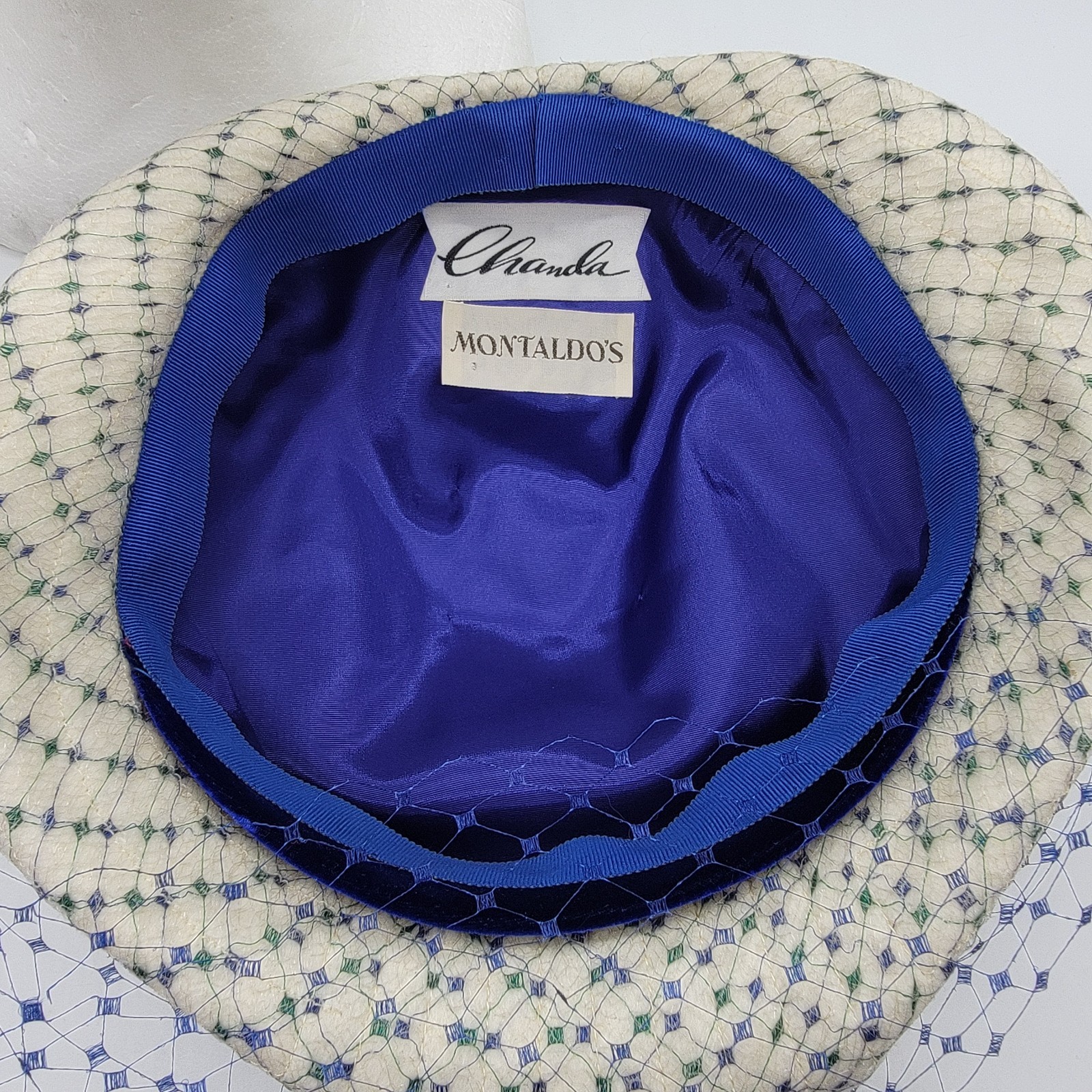 Chanda Hat For Montaldos 50/60’s Fancy Hat With M… - image 4