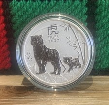 2022 Lunar Tiger Half 1/2 0.5 Oz Solid Silver .999 Coin Australian Perth Mint