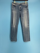 AG Adriano Goldschmied The Isabelle High Rise Straight Crop Distressed Size 32 R
