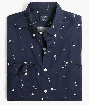 NWT J CREW MEN'S  Classic fit Flex Washed Shirt | Size L Large | $89.50