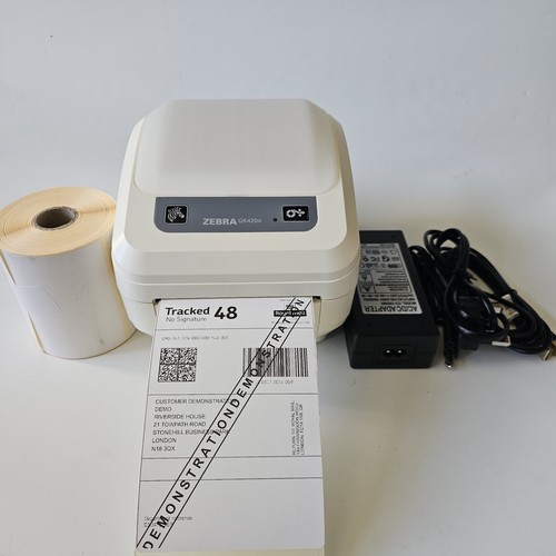 Zebra GK420d Alimentatore stampante termica etichette rete cavo USB 4x6" etichette 87 - Foto 1 di 7