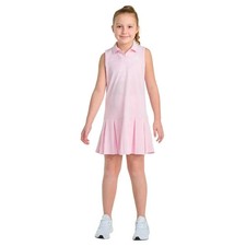 NWT Adidas Youth 3-stripe Polo Dress  Bike Shorts 2-pc Set, Pink/Purple-L/XL