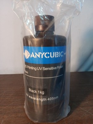 ANYCUBIC 3D Printing UV Sensitive Resin Basic Black  1KG UV Wavelength 405 nm