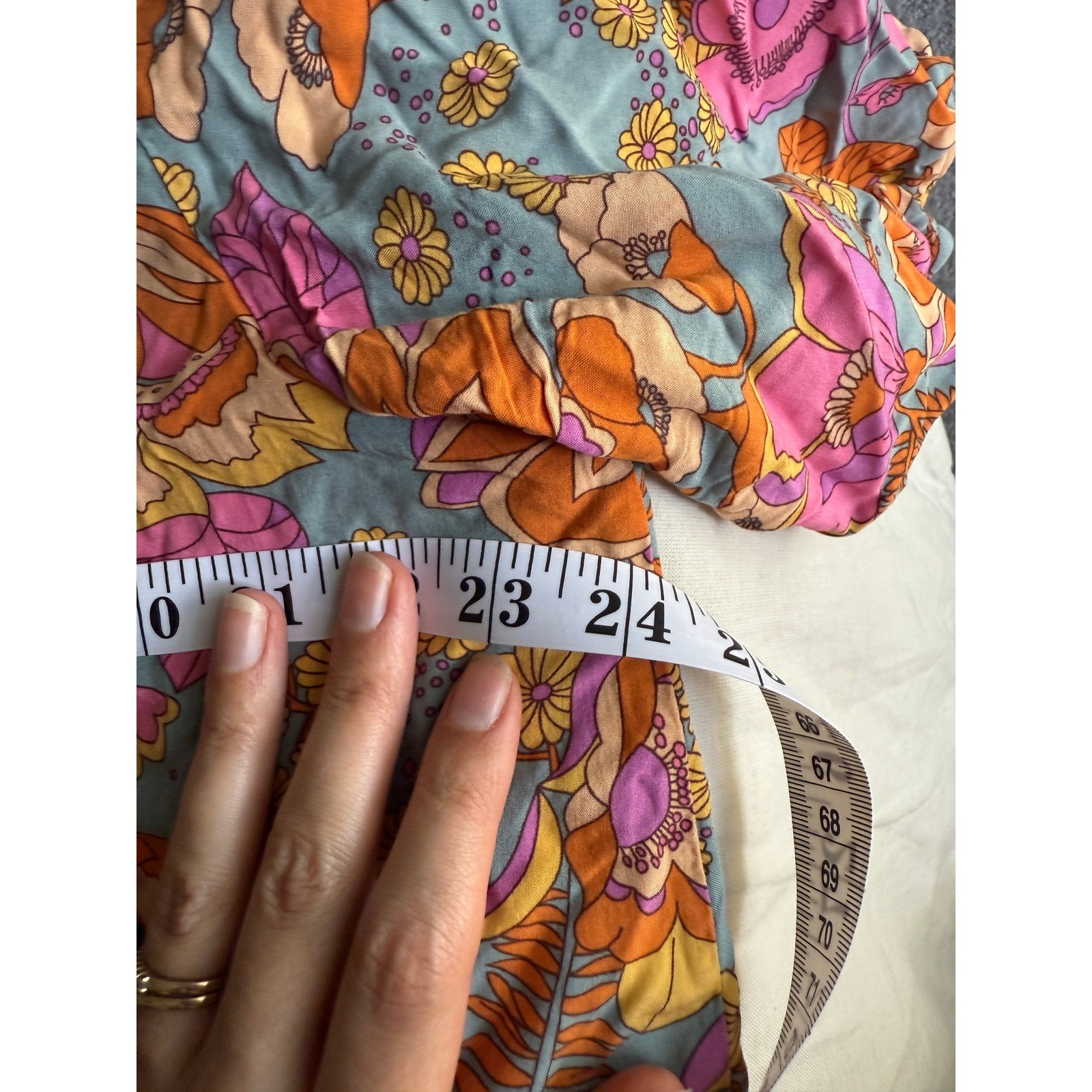 Rusttydustty Floral Print Dress OXL Boho Cottagecore Festival V Neck