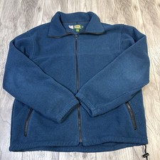 Cabela’s Polartec 90s Vintage USA made Forest Green Fleece Zip Jacket Large