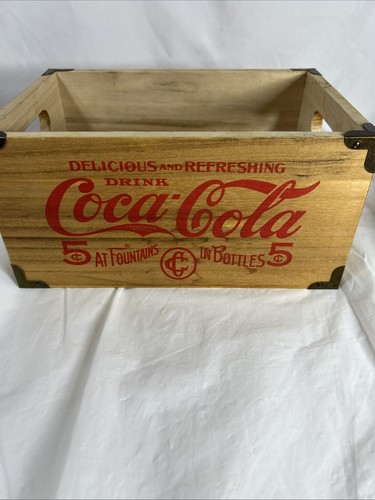 Vintage Coca-Cola Wooden Soda Pop Crate Carrier Coke Wood Box Case - Picture 5 of 13