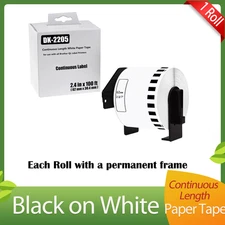1Roll 2.4” x 100' Continuous Paper Tape DK-2205 for Brother QL Labels Printer
