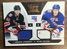 2010-11 Panini Luxury Suite - Dual Jersey Marc Staal, Artem Anisimov #89 /599