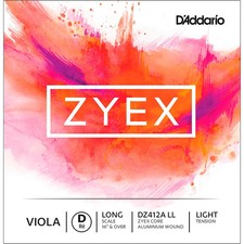 D'Addario Zyex Series Viola D String 16 Long Scale Light