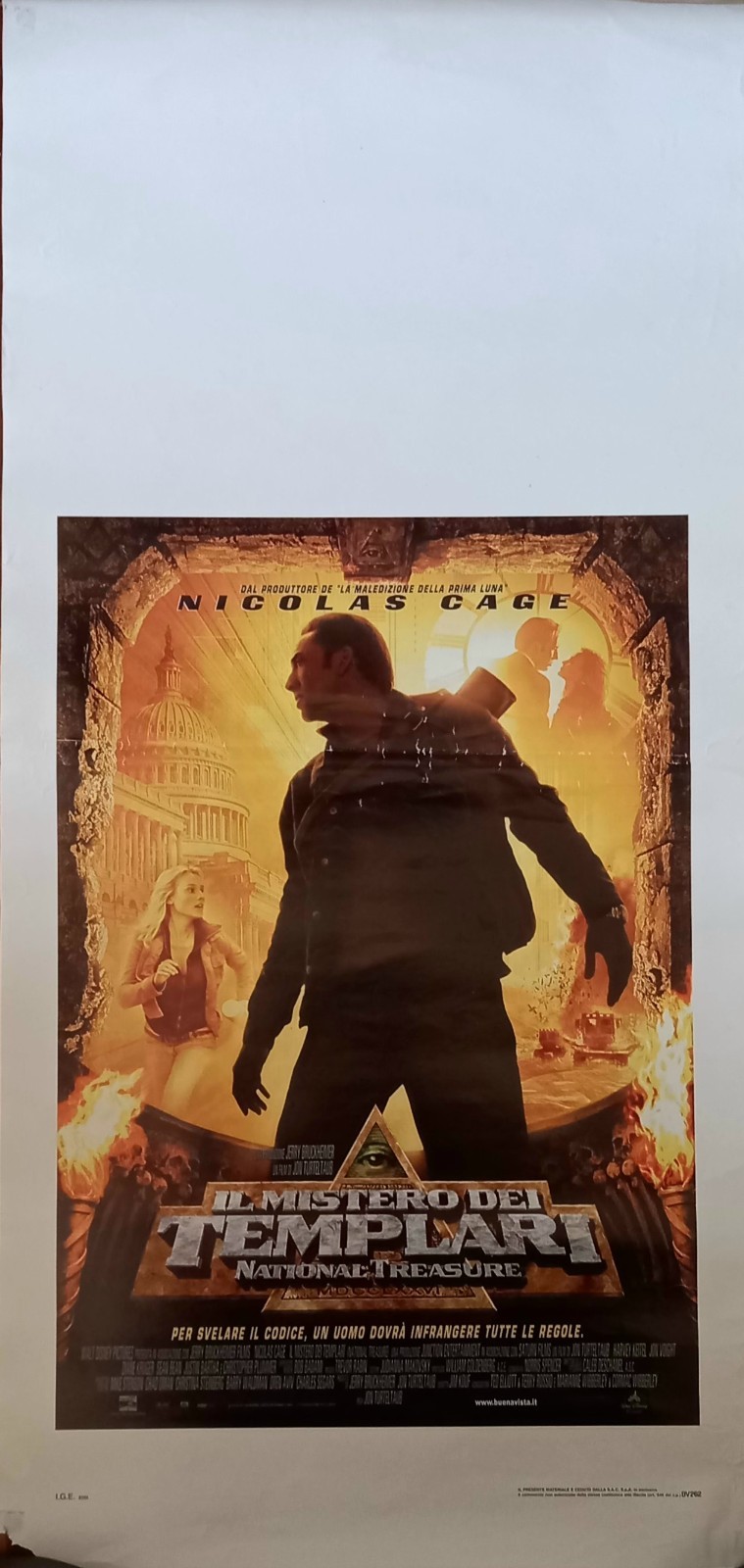 Locandina originale film Il mistero dei Templari - National Treasure (2004) - Regia di Jon Turteltaub