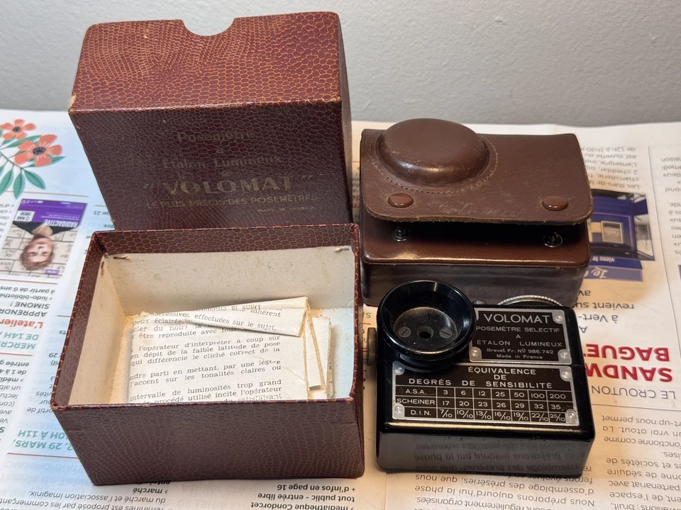 Posemètre Cellule Externe Vintage VOLOMAT - Photo Exposure Meter + HOUSSE/BOITE - Bild 4 von 4