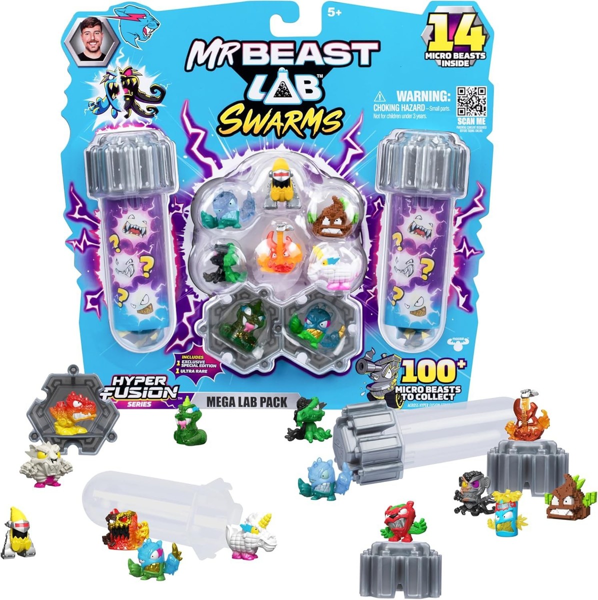 MrBeast Lab Swarms Hyper Fusion Series BITING HOT SAUCE Mega Lab